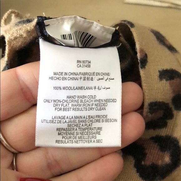 Bcbgmaxazria wool leopard cardigan xs - Picture 4 of 4